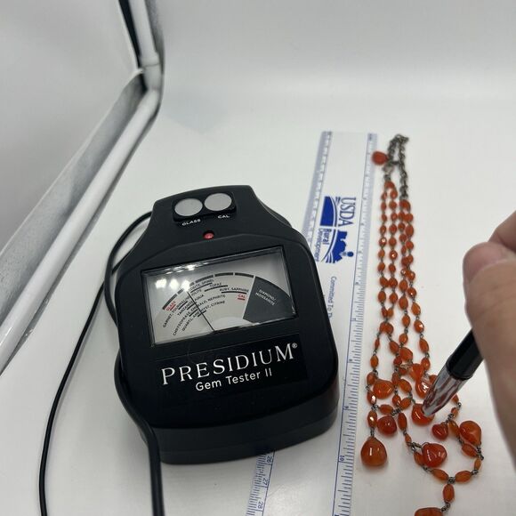 Vintage Genuine Carnelian Necklace Tested Sterling Silver Marked CV 925 Luxury - Picture 9 of 9